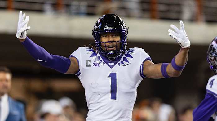 TCU wide receiver Quentin Johnston was selected by the Chargers in the first round of the 2023 NFL draft.
